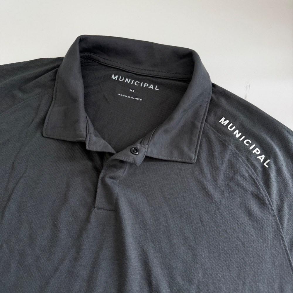 Municipal Sport Utility Gear Mens XL Drirelease Polo Shirt Gray Short Sleeve